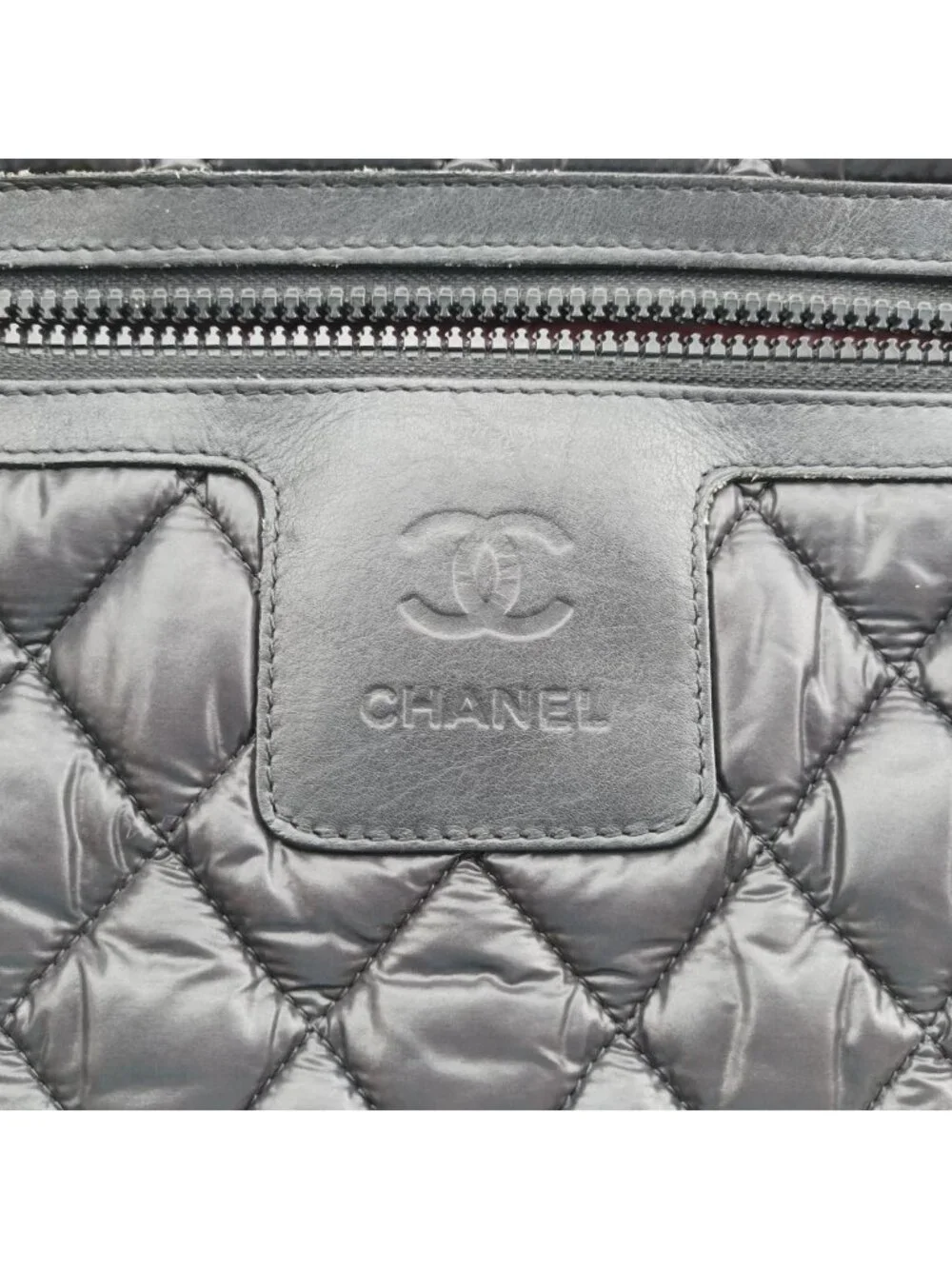 Chanel Coco Cocoon Quilted Black Nylon Leather Handbag